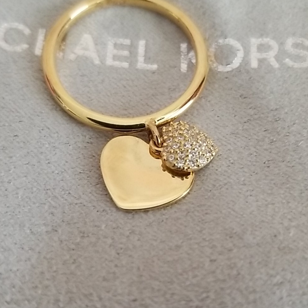 New Michael Kors Love Pave Heart Ring - Picture 4 of 6